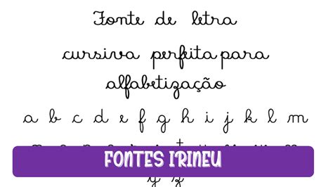 fonte letra cursiva para alfabetização grátis